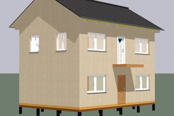 Каркасный дом 6 на 9 метров, двухэтажный, для постояного проживания. площадь 102м/кв. - Уральская дача