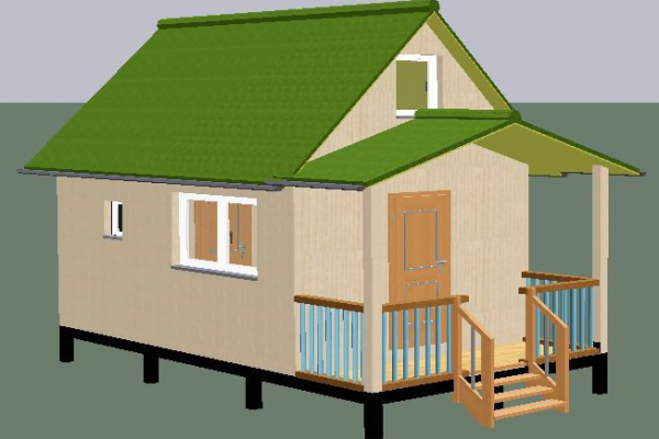 дом 4х6 м. с верандой. площадь 24м/кв. - Уральская дача