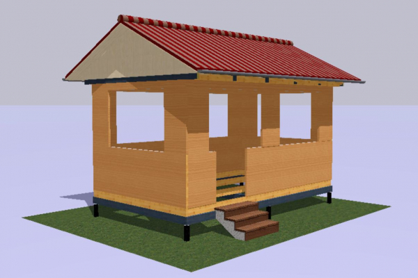 беседка дачная 3х5 м. площадь 15м/кв. - Уральская дача